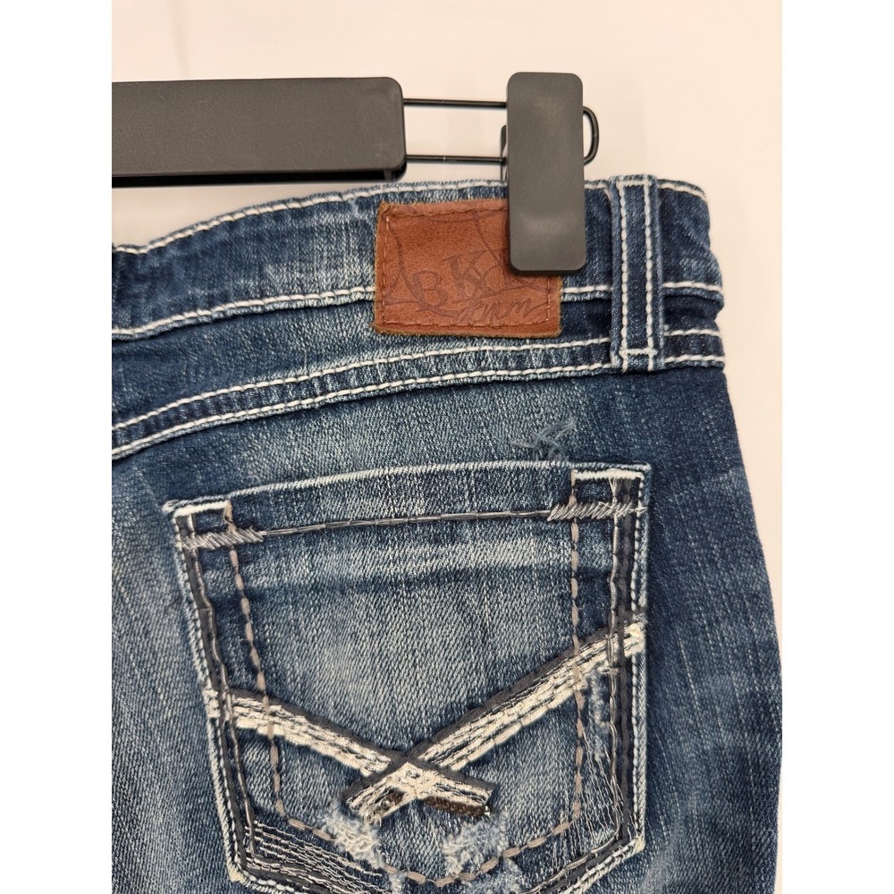 BKE Stella Bootcut Jeans Womens 28x35 Dark Wash Stretch‎ Denim Embroidered - Picture 4 of 8